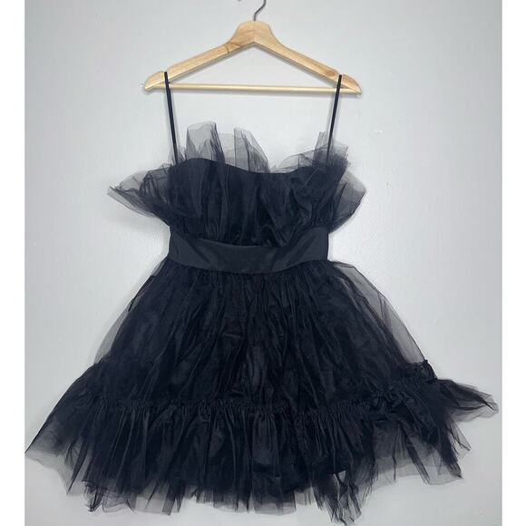 Katie May Elle Tulle Strapless Mini Dress NWT Black Size Medium Voluminous - Picture 3 of 10